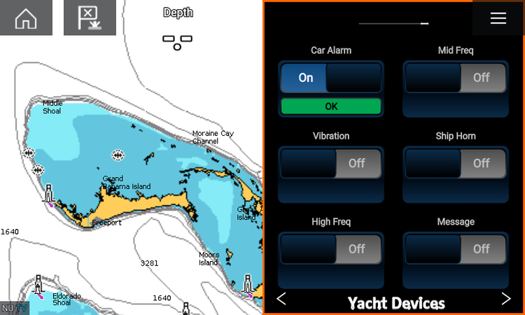 Yacht Devices YDAB-01R - Larmenhet för SeaTalkNG. Inkl knapp med LED-indikering. Ansluts till en högtalare (ingår ej)