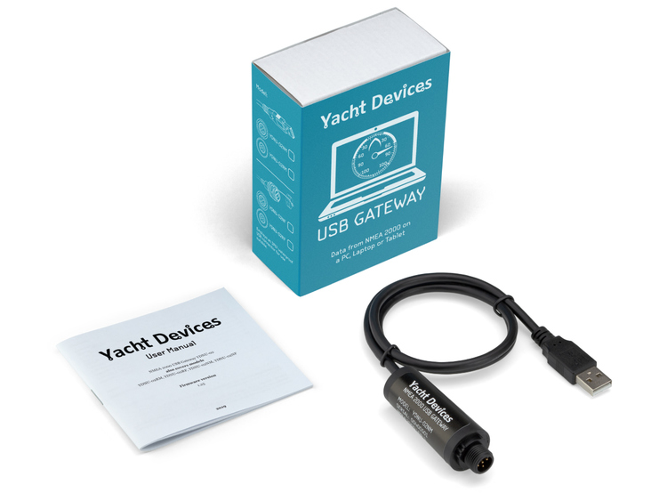 Yacht Devices YDNU-02NM - NMEA 2000 USB-yhdyskäytävä USB-urosliittimellä