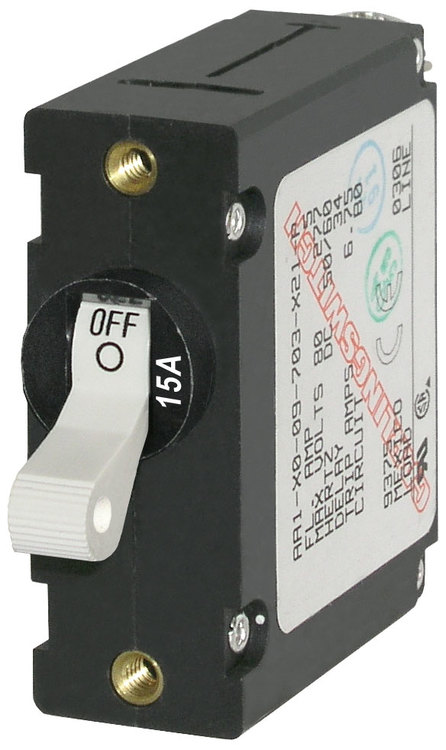  Blue Sea Systems 7210 - Automaattisulake DC/AC 15A 1-p, valkoinen