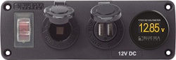 Blue Sea Systems - Panel Acc H2O USB, Sckt & Vmeter