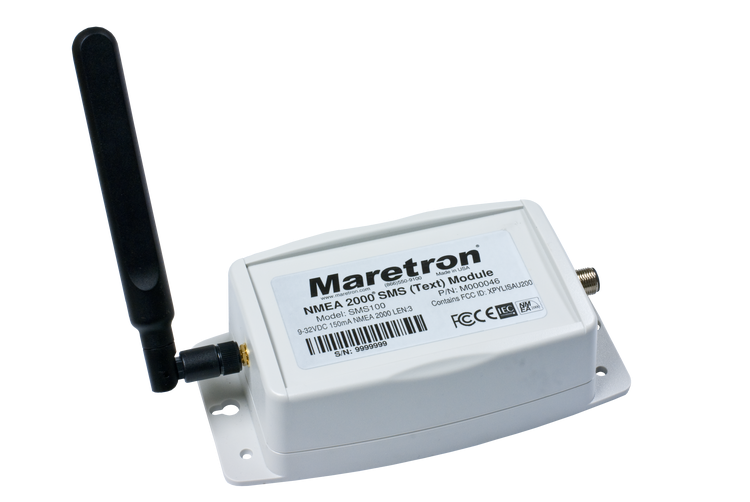  Maretron SMS100-01 - GSM-moduuli hälytysten ja tietojen lähettämiseen NMEA2000:sta, konfiguroitavissa N2KView:n tai Maretron-näytön kautta, e-Sim