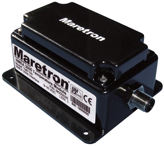 Maretron TMP100-01 - Adapter för övervakning av 6 st temperaturgivare, varav 2 st avgastemperatur, NMEA 2000