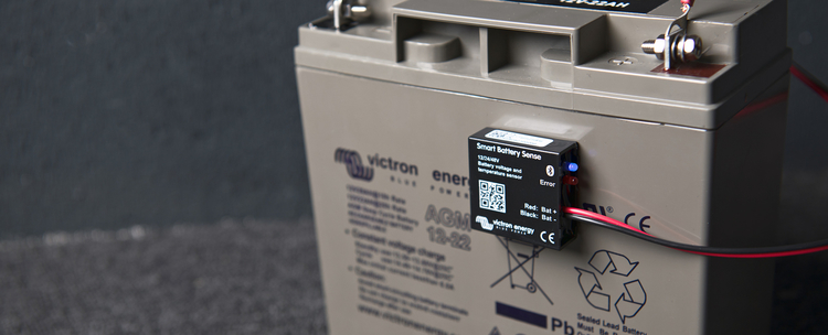Victron Energy SBS050100200 – Intelligente Batterieerkennung. Misst Spannung/Temperatur an Batterien und stellt über Bluetooth eine Verbindung zu MPPT-Controllern her