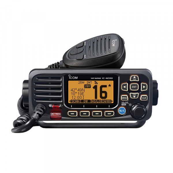  Icom 81430 - IC-M330E kiinteä VHF-radio, musta