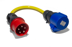 Victron Energy - Adapterkabel 32A/3-fas till 1-fas, CEE (5p)/CEE (3p)