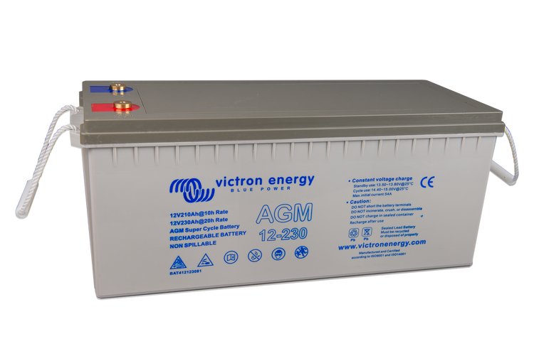 Victron Energy – AGM Super Cycle Batterie 12 V/230 Ah CCA (SAE) 700, M8-Gewinde