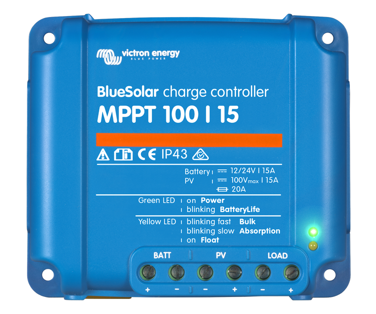 Victron Energy - BlueSolar MPPT 100/15 Solcellsregulator, utan BT