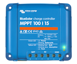 Victron Energy - BlueSolar MPPT 100/15 Solcellsregulator, utan BT
