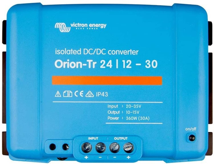 Victron Energy - Orion-Tr Isolerad DC-DC-omvandlare 24/12-30A (360W) - batteriladdare till