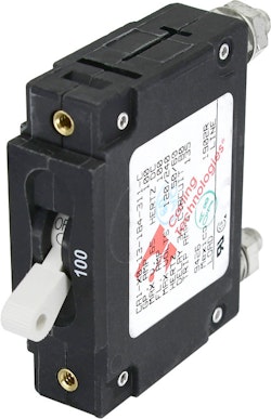 Blue Sea Systems - Automatische zekering DC/AC 100A 1-p, wit (Bulk)
