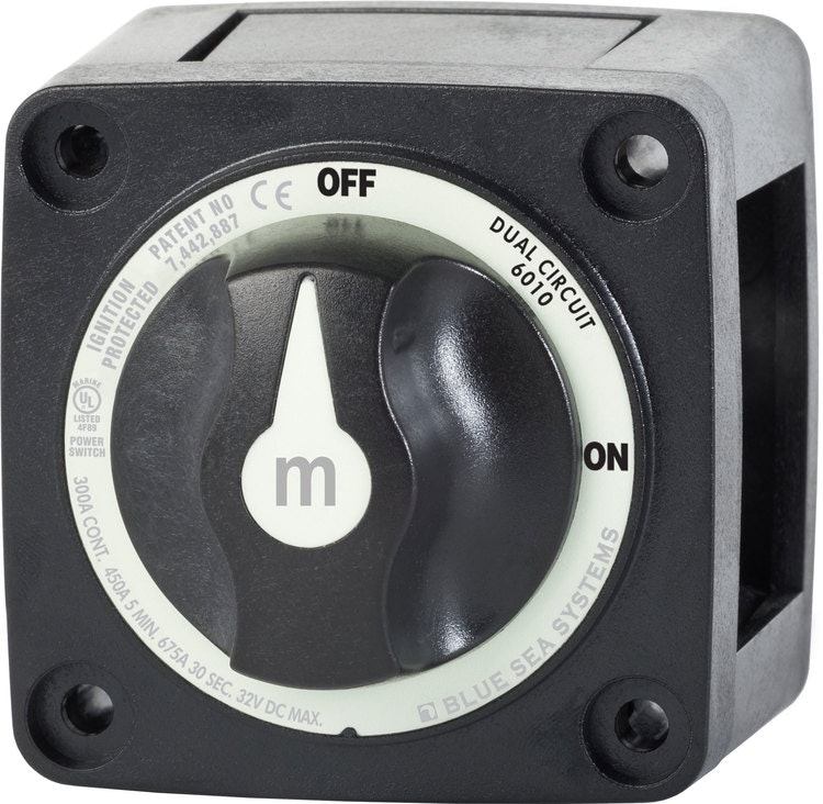  Blue Sea Systems - Main switch m series, dual circuit, black (Bulk)