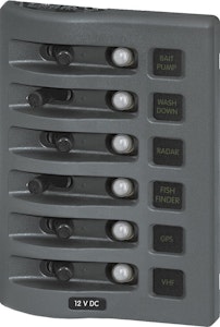 Blue Sea Systems - Auto fuse panel WD 6-pin gray