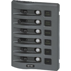 Blue Sea Systems - Auto fuse panel WD 6-pin gray