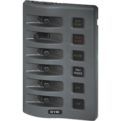 Blue Sea Systems - Fuse panel WD 6-pin gray
