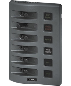 Blue Sea Systems - Fuse panel WD 6-pin gray