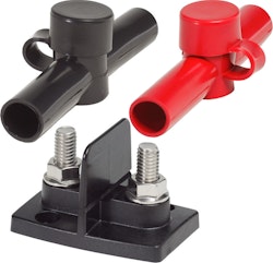 Blue Sea Systems - Kopplingsplint Powerpost 2xM10 inklskydd (Bulk)