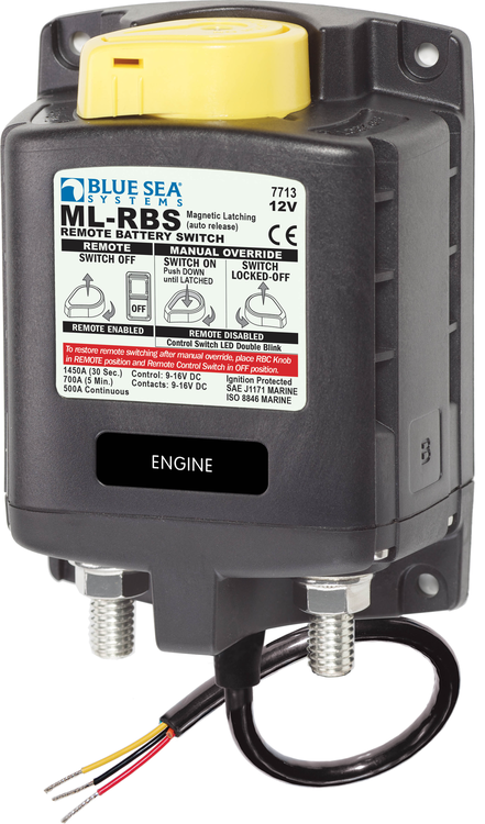 Blue Sea Systems - Blue Sea Systems Solenoid ML 12V RBS SPST w/Man 2 (excl. 2155 switch) (Bulk)