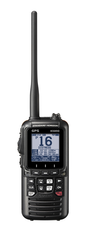  Standard Horizon - Kelluva 6 watin luokka H DSC kädessä pidettävä VHF GPS:llä, musta