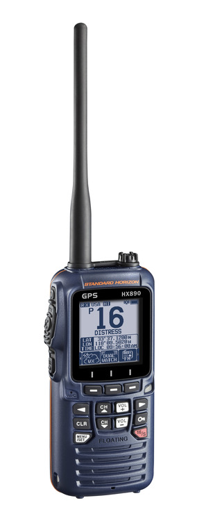 Standard Horizon - Flytande 6 Watt klass H DSC handhållen VHF med GPS, Blå