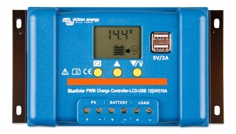  Victron Energy - BlueSolar PWM LCD&USB 12/24V-10A, ilman BT:tä