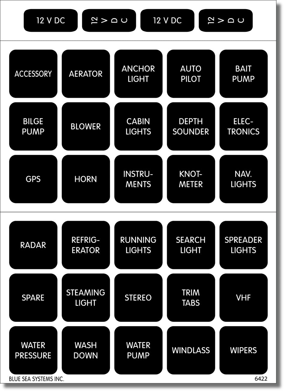  Blue Sea Systems - Label WD DC, 30 pcs