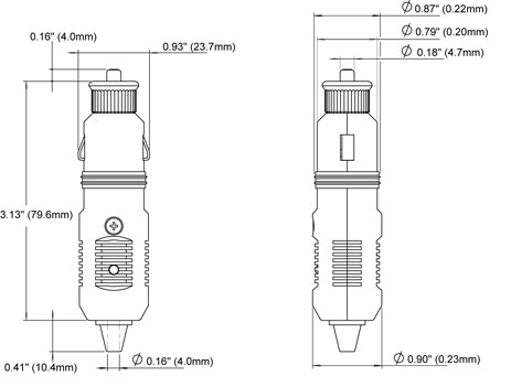 Blue Sea Systems - Cigarette plug 12VDC (Bulk)
