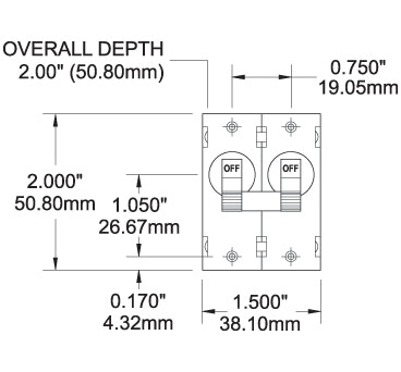  Blue Sea Systems - Automatic fuse DC/AC 40A 2-p, white (Bulk)