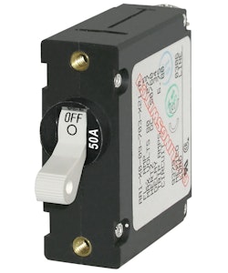 Blue Sea Systems - Automatsikring DC/AC 50A 1-p, hvid