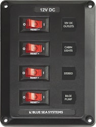 Blue Sea Systems - Auto fuse panel BD 4 circuit breakers