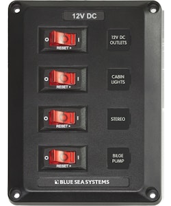 Blue Sea Systems - Auto fuse panel BD 4 circuit breakers