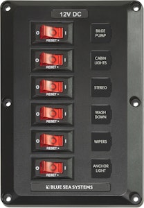 Blue Sea Systems - Auto fuse panel BD 6 circuit breakers (Bulk)