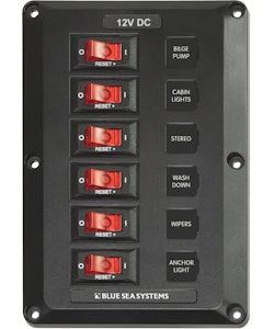 Blue Sea Systems - Auto fuse panel BD 6 circuit breakers (Bulk)