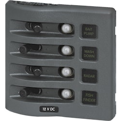 Blue Sea Systems - Auto fuse panel WD 4-pole gray