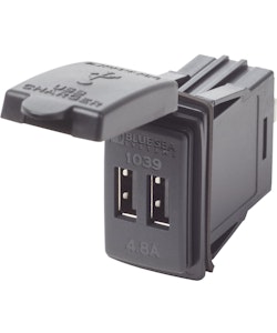 Blue Sea Systems – 12/24 VDC Dual USB 4.8A SwMnt (bulkki)