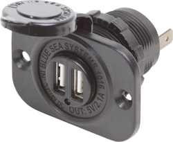 Blue Sea Systems - USB uttag x2 2,1A, svart