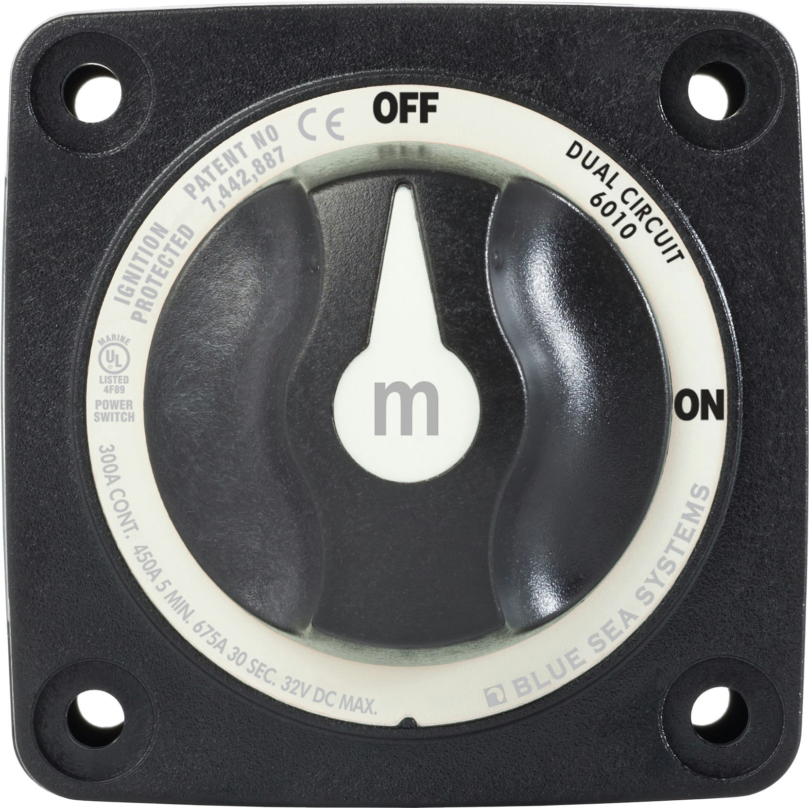 Blue Sea Systems - M-Series Mini Dual Circuit Battery Switch - Sort