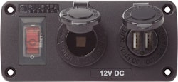 Blue Sea Systems - Vattentät panel, 15A säkring
