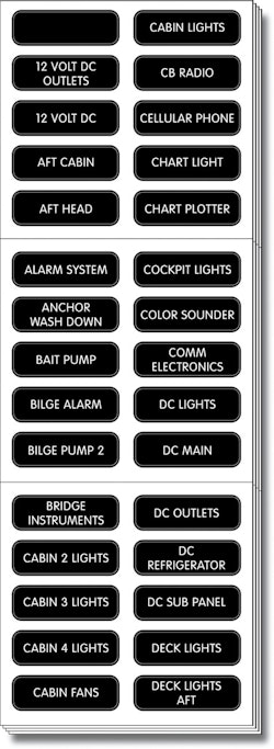Blue Sea Systems - Etikett AS DC 120 st