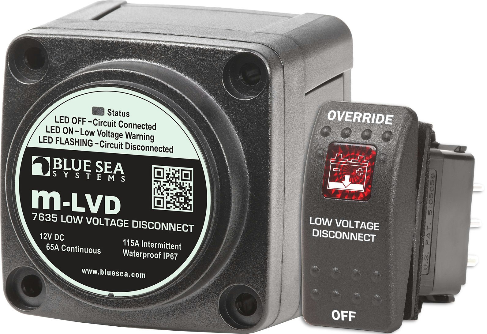  Blue Sea Systems - m-LVD Battery monitor. 65A, 12V