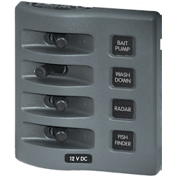 Blue Sea Systems - Switch panel WD 4-pole gray