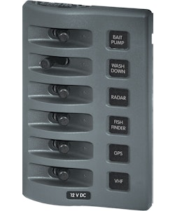 Blue Sea Systems - Switch panel WD 6-pin gray