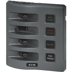 Blue Sea Systems - Fuse panel WD 4-pole gray