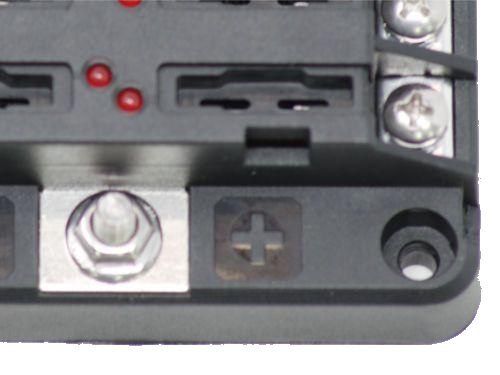 EGIS - Säkringshållare 6 säkringar med minusanslutning/LED indikator