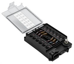 Maretron - MPower CBMD12-R, 12 channel DC bypass module, incl. fuses and jumper cable