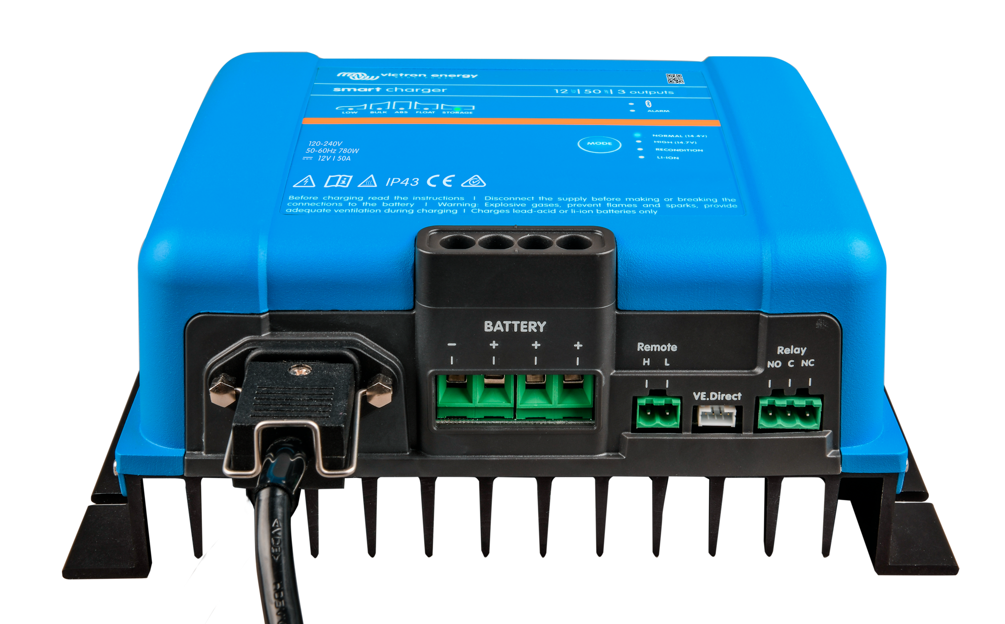 Victron Energy - Phoenix Smart IP43 Charger 12/50(3) 120-240V BT exkl kabel