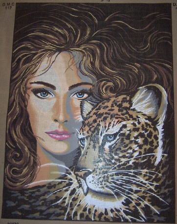 Kvinna och tiger