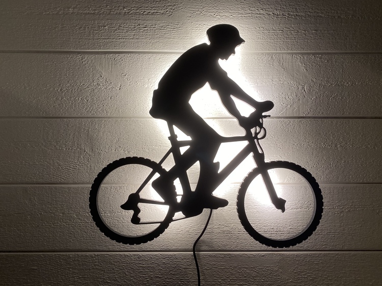 Vägglampa MTB Cyklist Herr