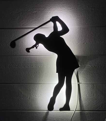 Vägglampa Golfspelare dam