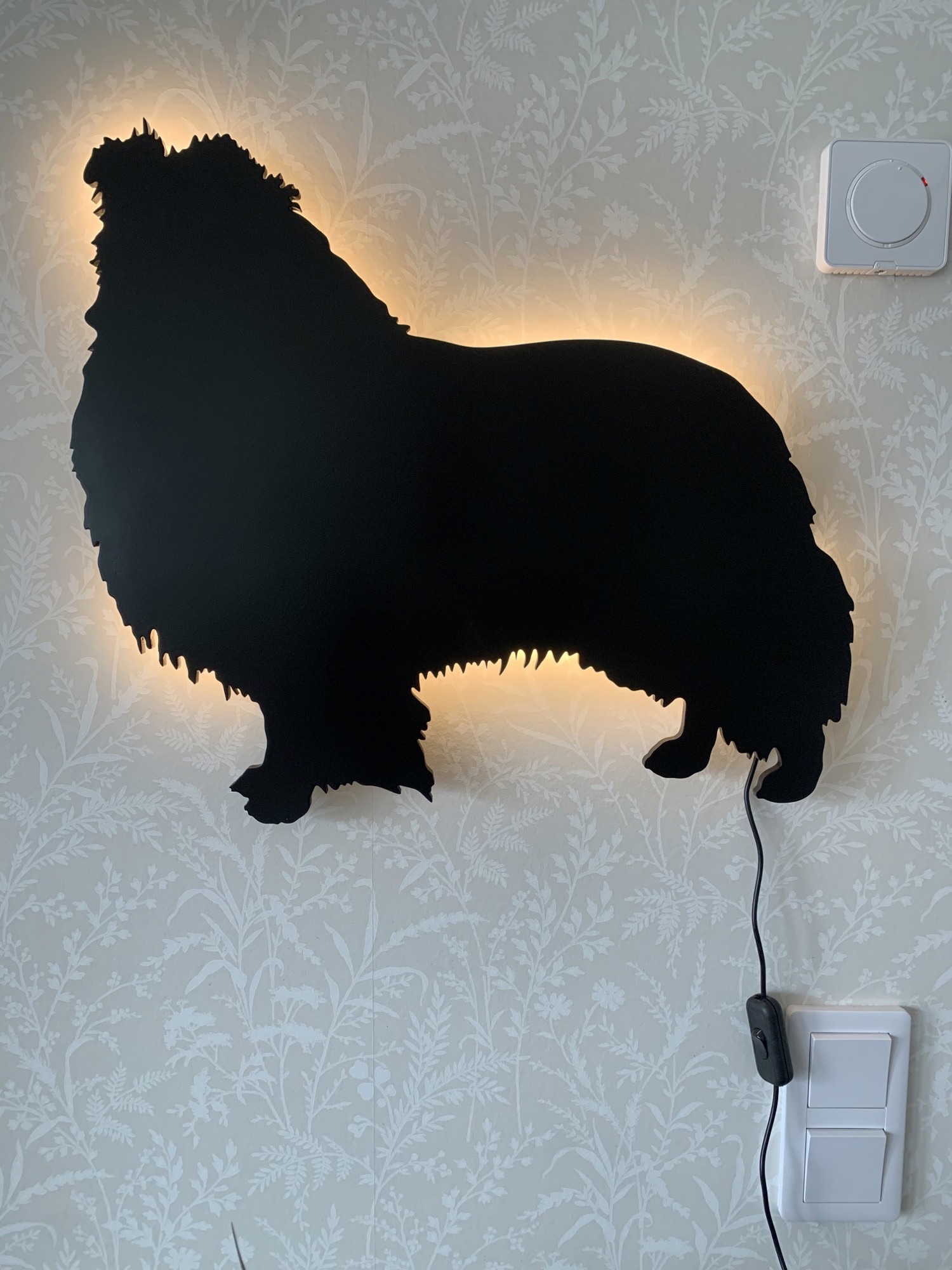 Vägglampa Shetland sheepdog, sheltie