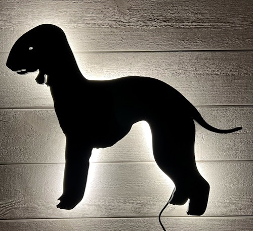 Vägglampa Bedlington terrier